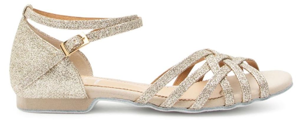 Dancing Queens Joy Tanzschuhe Glitter Mikrofaser - Absatz 1.0 cm flat & Wildleder-Sohle