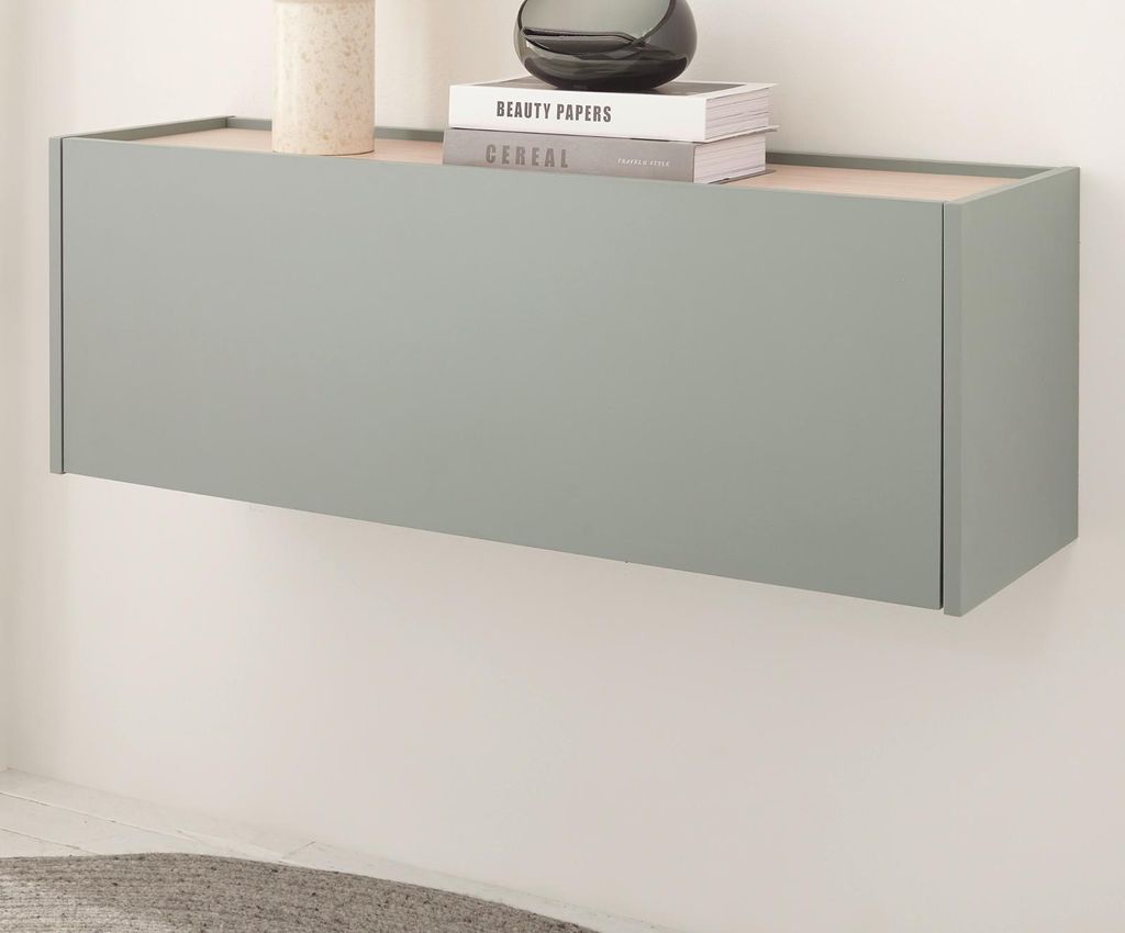 Hängeschrank "Center" in Salbei und Barista Eiche Flurschrank hängend 100 cm