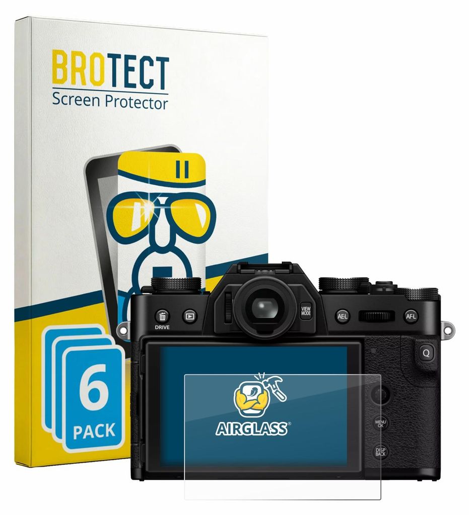 6x BROTECT Schutzglas für Fujifilm X-T30 III Schutzfolie Panzer Folie Glas Display Schutz klar
