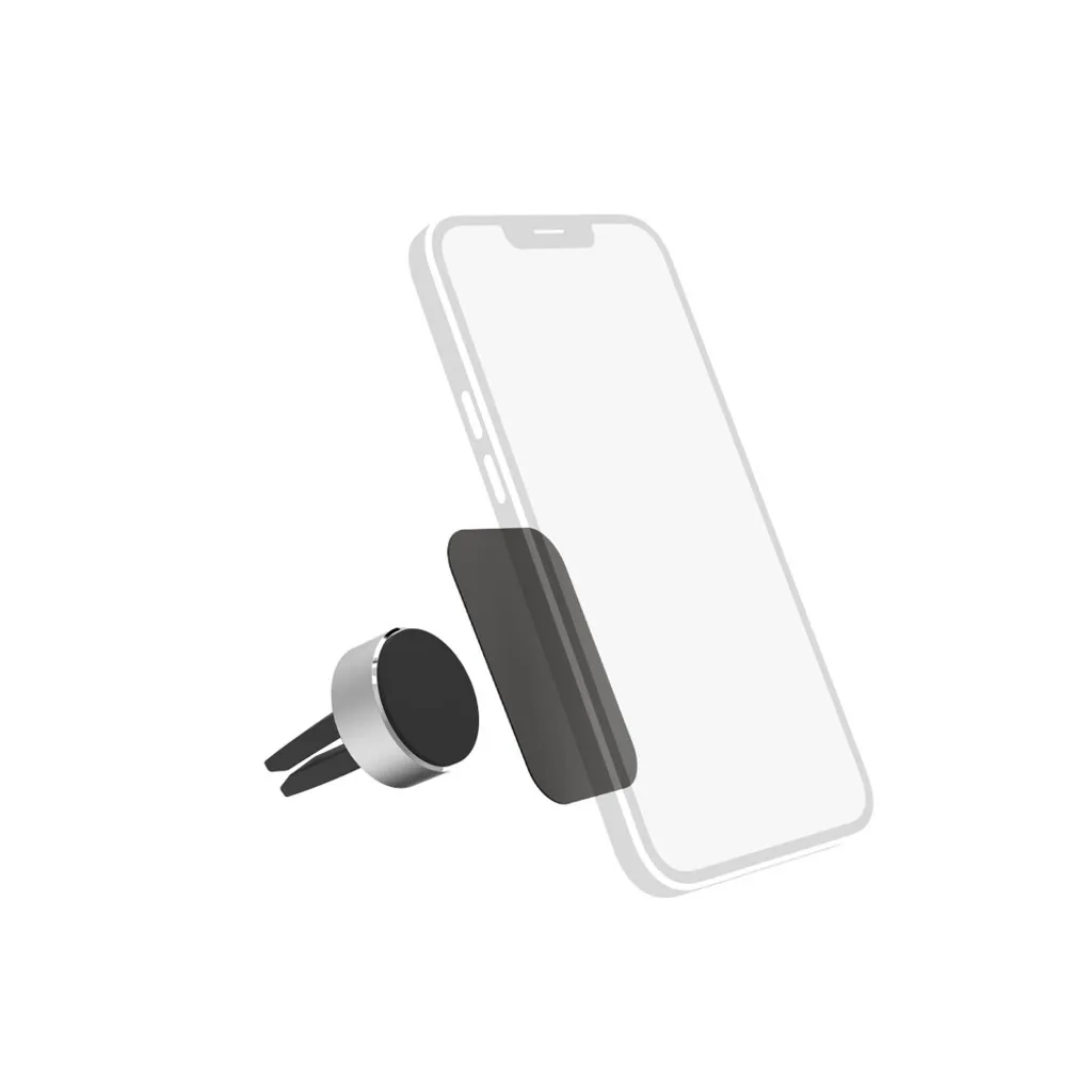 Hama Porta Cellulare Auto Calamita Alluminio - Rotazione 360 Gradi