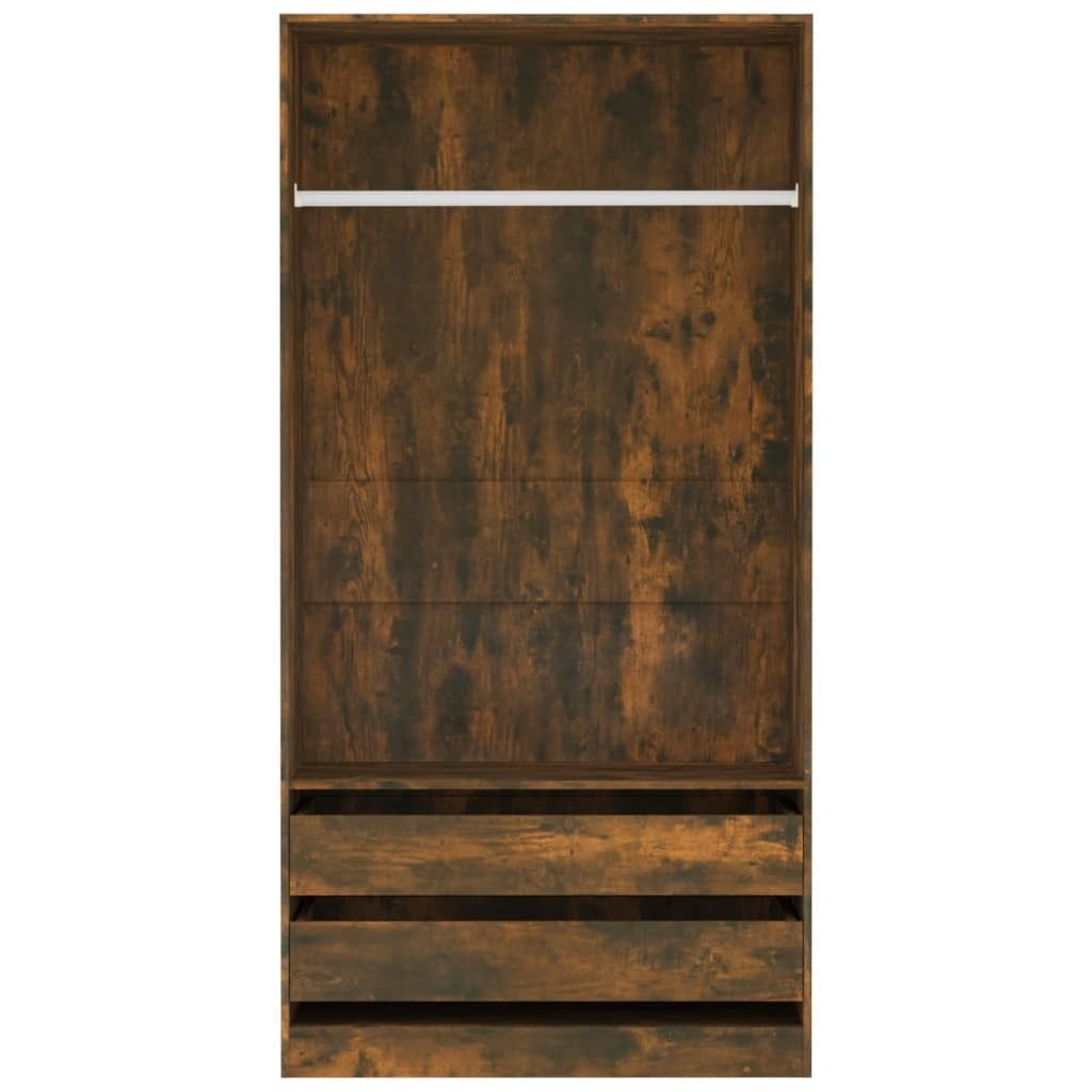 Kleiderschrank Räuchereiche 100x50x200 cm Holzwerkstoff , Produktbild 4