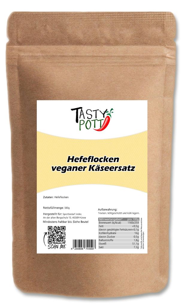 Tasty Pott Hefeflocken würzig - natürlicher Käseersatz Produktbild 