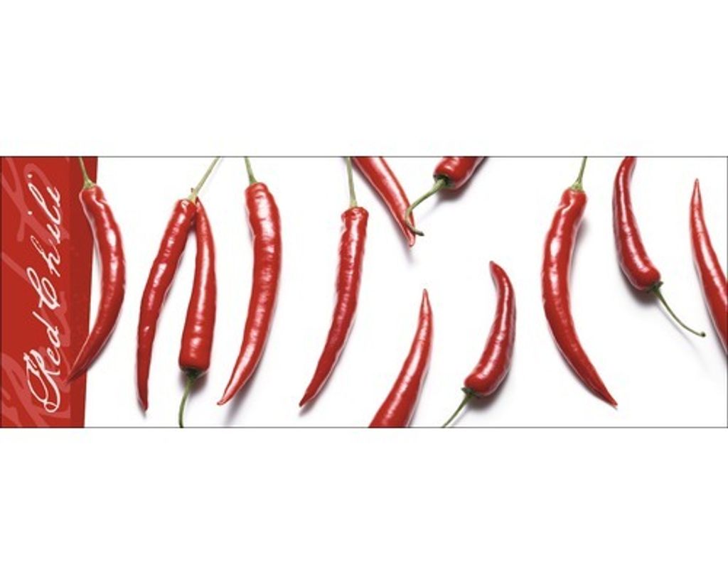 Glasbild Red Chili 80x30 cm
