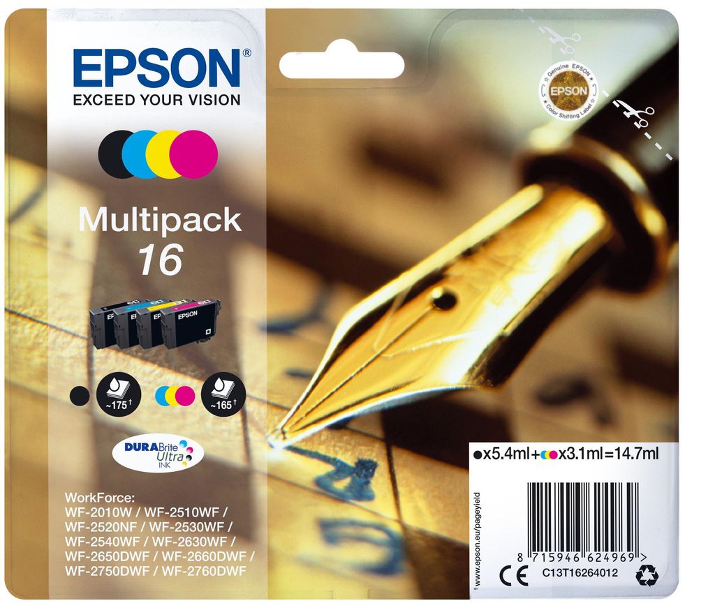 Epson Kompatible Tintenpatrone C13T16264022 Multicolor Produktbild 