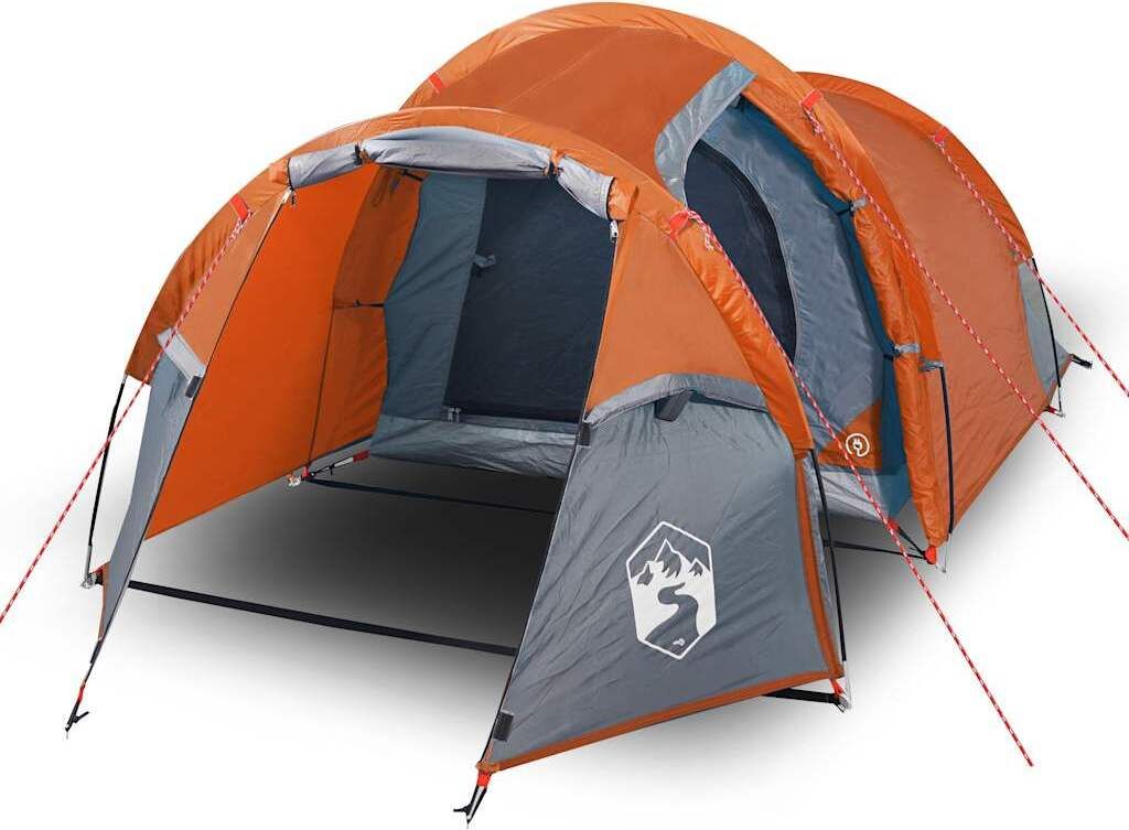 vidaXL Tunnelzelt 2 Personen Orange Wasserdicht