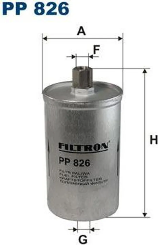 Filtre à carburant FILTRON PP 826 OE 5022736 pour Passat 35I et Corrado