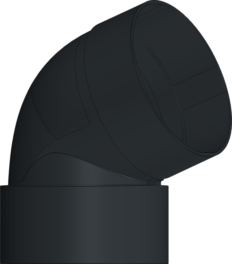 Dachrinne Halbrund 100mm Einzelteile | Rohrbogen Bogen 68° Produktbild 