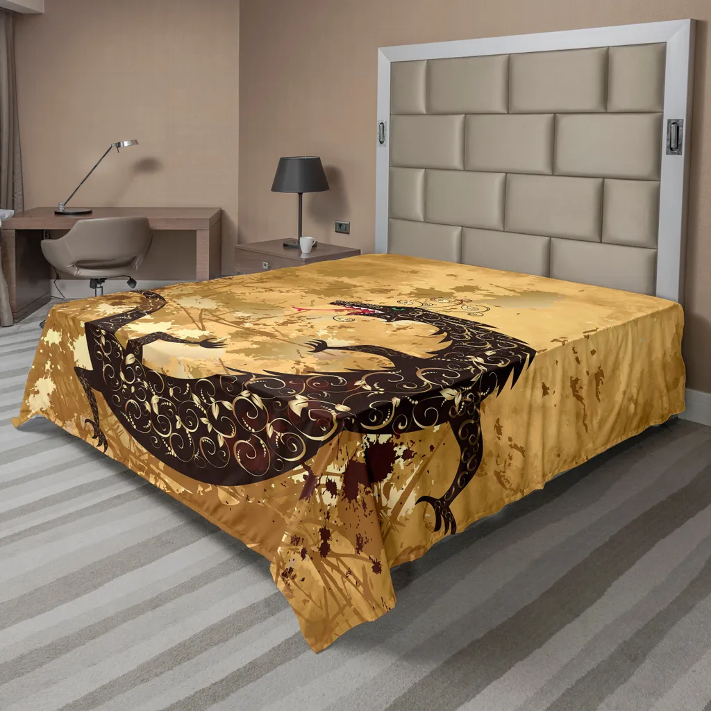Lenzuolo Decorativo Drago Retrò ABAKUHAUS 244x205 Microfibra