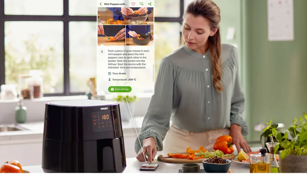 Friteuse Philips HD9280 XL, airfryer connecté à air chaud de 2 kW - 31