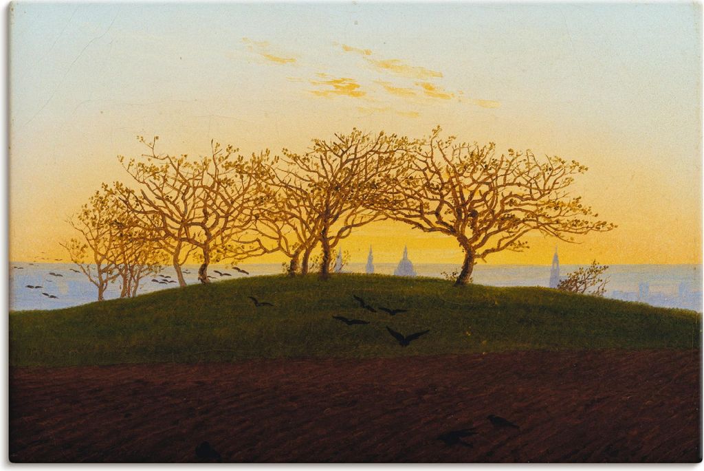 ARTland Leinwandbild Hügel mit Bruchacker bei Dresden Größe: 60x40 cm