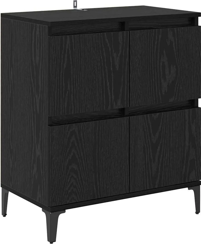 Credenza Salvaspazio Rovere Nero 60x35x70 cm | Ideale per Piccoli Spazi