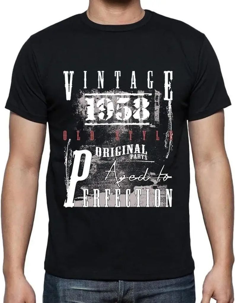 Herren Grafik T-Shirt Originalteile in Perfektion gealtert 1958 – Original Parts Aged to Perfection 1958 – Geschenk 66. Geburtstag Jahrestag 66...