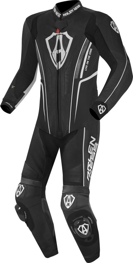 Arlen Ness Losail 1-Teiler Lederkombi, schwarz/weiß, 52