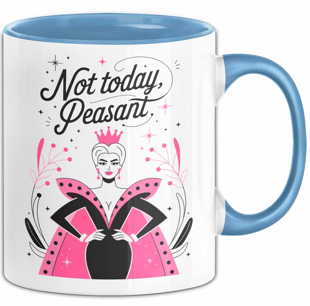 Freche Königin Tasse Geschenk Lustige Geschenkidee Spruch Für Starke Persönlichkeiten (Blau)