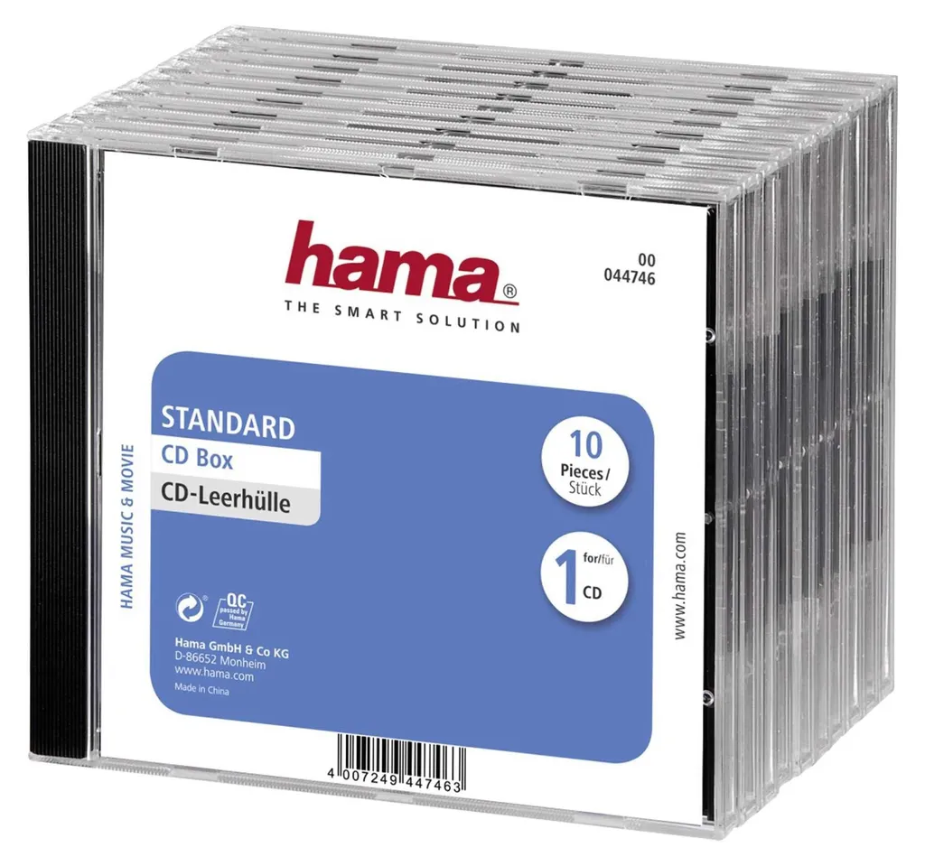 6 Custodie Singole Per CD/DVD In Plastica Trasparenti – Standard 10 Mm, Con Vassoio Nero, Protezione Anti Graffio