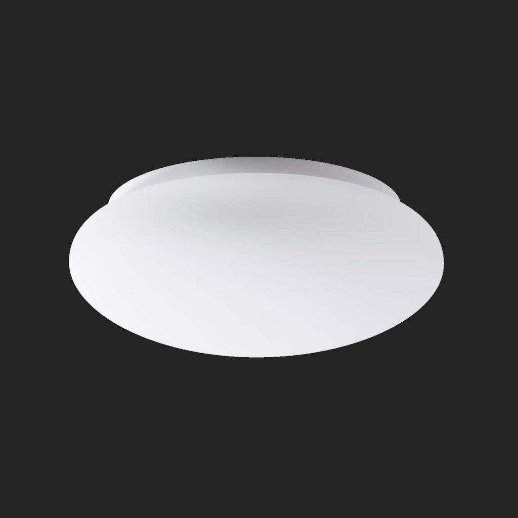 OSMONT ARA67074 ARAKIS 2 Decken-/Wandleuchte aus Glas, weiß, IP43, 3000 K, 14 W LED, Notbeleuchtung, kombiniert, 3 Stunden
