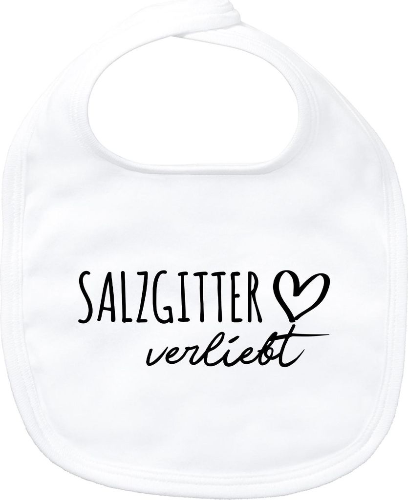 Huuraa Baby Lätzchen Salzgitter verliebt White Klettverschluss Baumwolle Latz Geschenkidee
