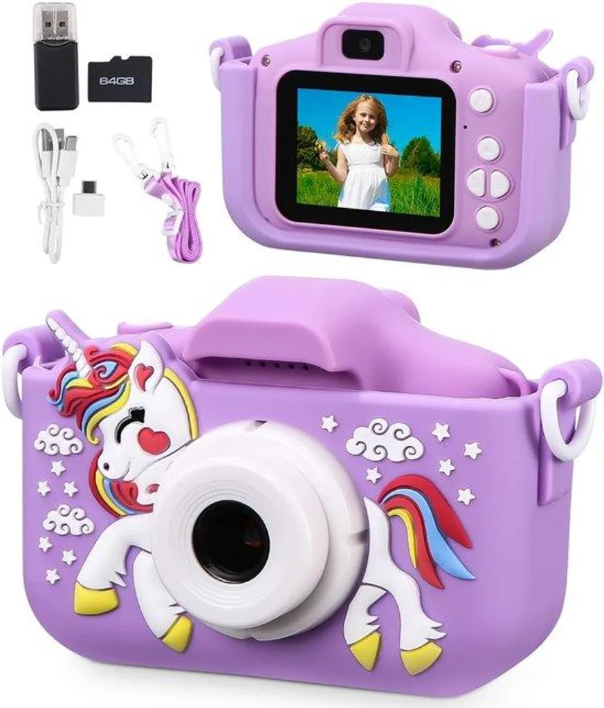 Appareil photo enfant rechargeable et caméra vidéo portable 1080p HD