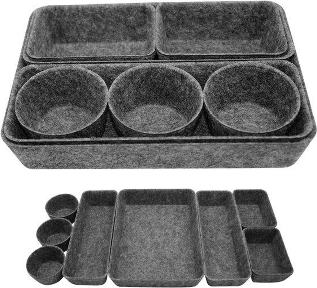 Lade Organizer Set 8teilig dunkelgrau Vilt