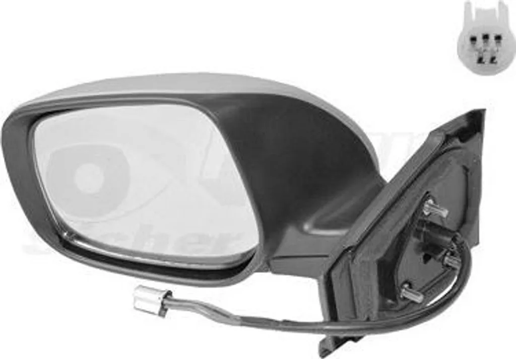 Verre de Rétroviseur Gauche Toyota Yaris - Van Wezel Convexe