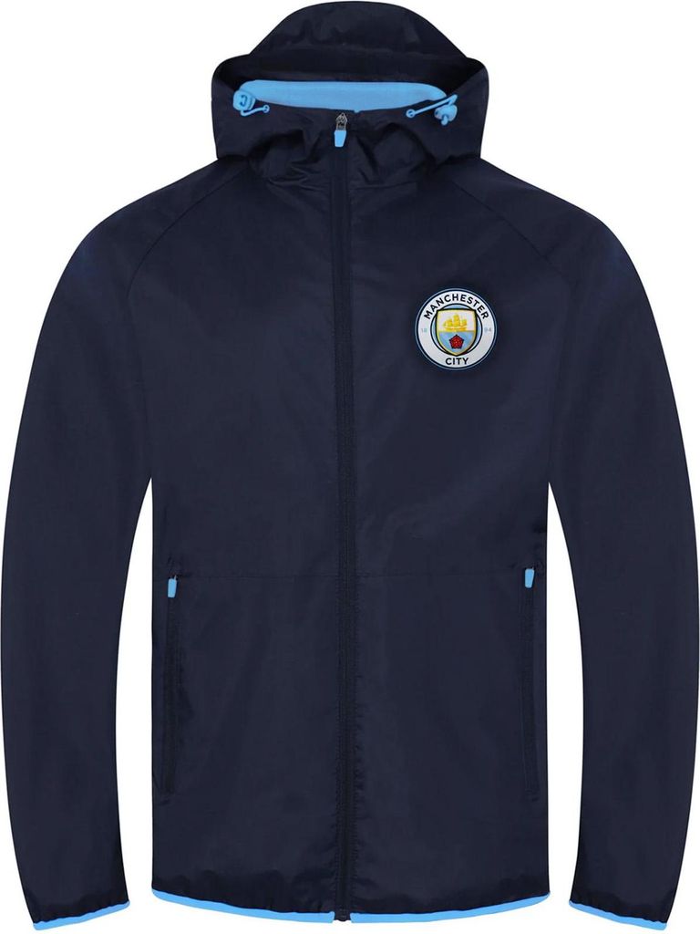 Manchester City FC - Windjacke für Herren, Mit Schild GF326 (S) (Marine)