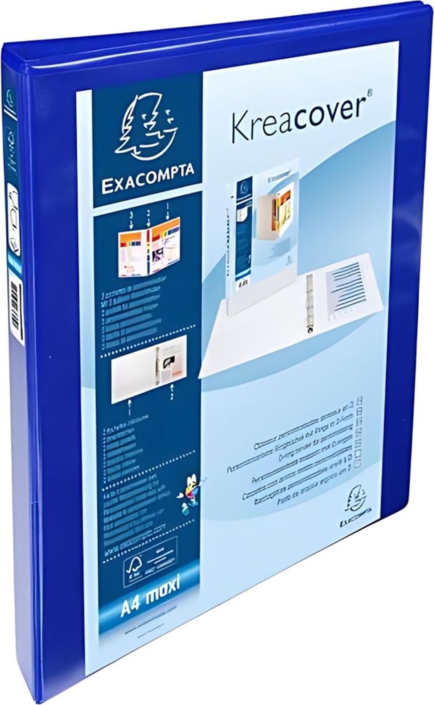 EXACOMPTA Präsentations Ringbuch A4 blau 4D Ring Mechanik