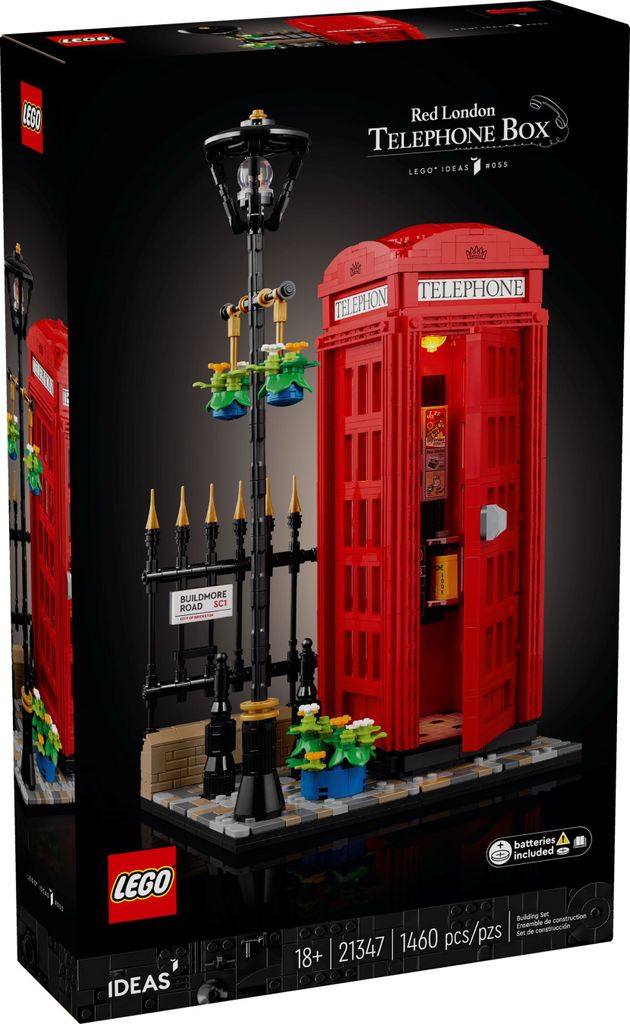 LEGO Ideas Rote Londoner Telefonzelle, Modellbausatz für Produktbild 