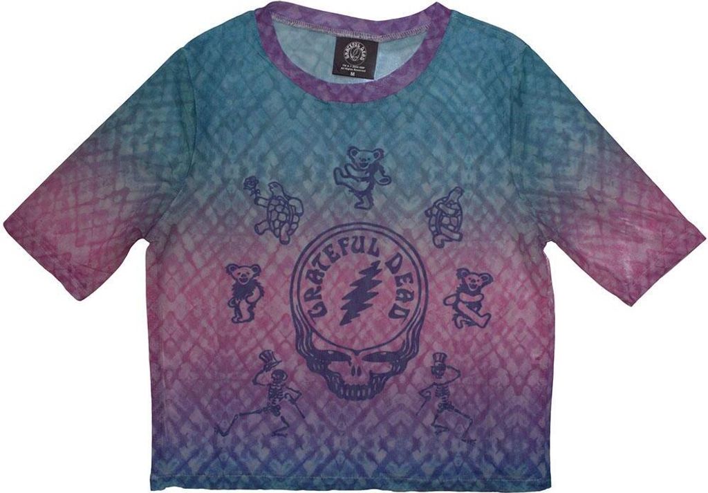 Grateful Dead - "Dead Egyptian" Kurzes Top für Damen RO12995 (XXL) (Blau)