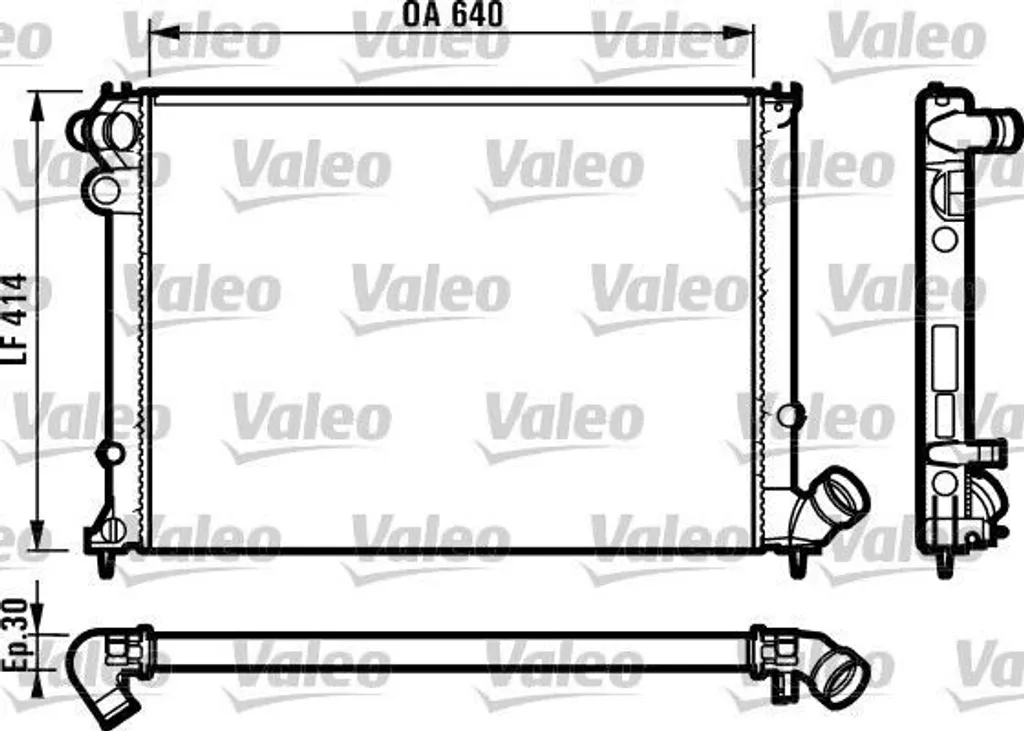 Radiateur de Refroidissement Moteur 1301 FN Valeo 731383 Peugeot 406