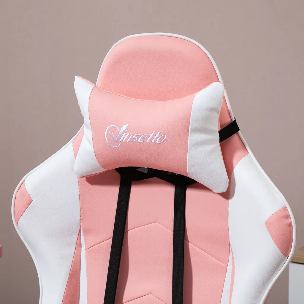 Vinsetto Sedia Ergonomica Design Rosa: Eleganza e Comfort al PC - 8