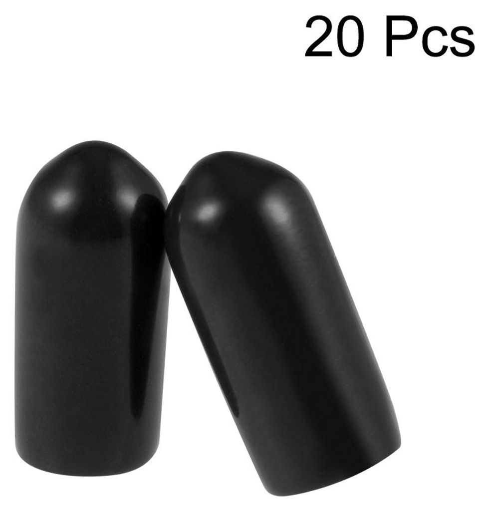 20 Stš¹ck Gummi Endkappen 5mm Gummikappen PVC Schutzkappen Abdeckung Fu?kappen fš¹r Stuhlbeine Tischbeine M?bel Schrauben Bolzen Gewinde Metall...