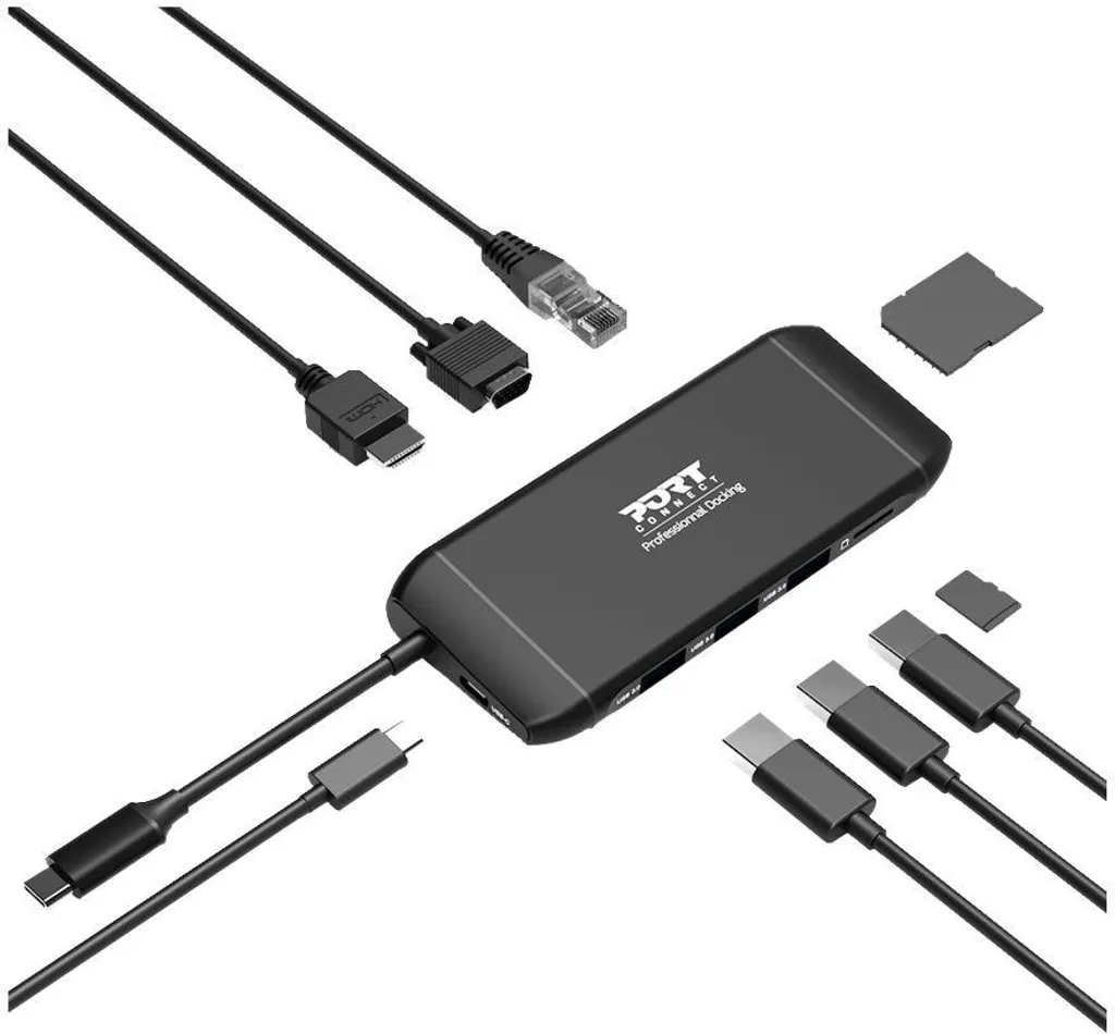 Port Designs 901913 Dock USB-C 4K 100W PD per Mac e PC Windows