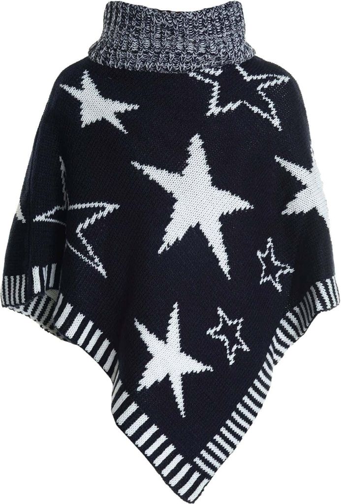 BEZLIT Mädchen Poncho mit Schalkragen Blau 116