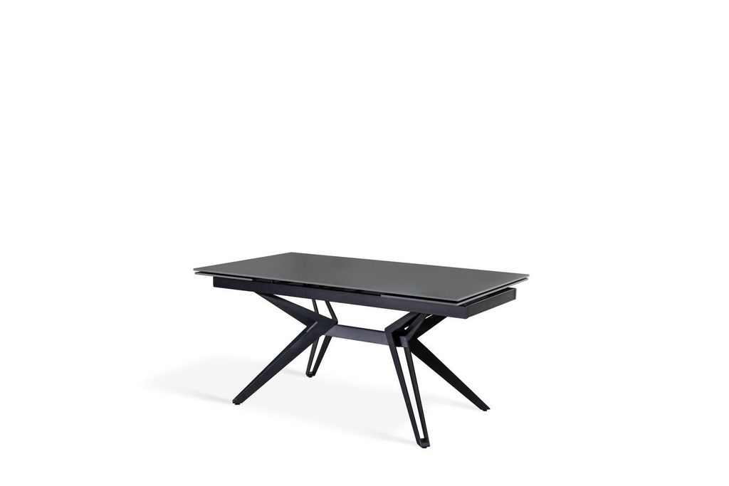 Match 3 - Ausziehbarer Tisch (160/240 x 90 x 76 cm) aus schwarzer Keramik