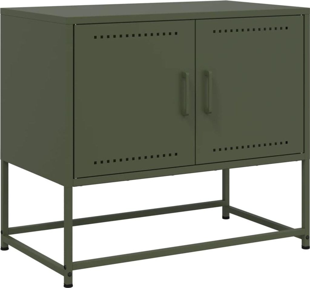 vidaXL TV-Schrank Olivgrün 68,5x39x60,5 cm Stahl