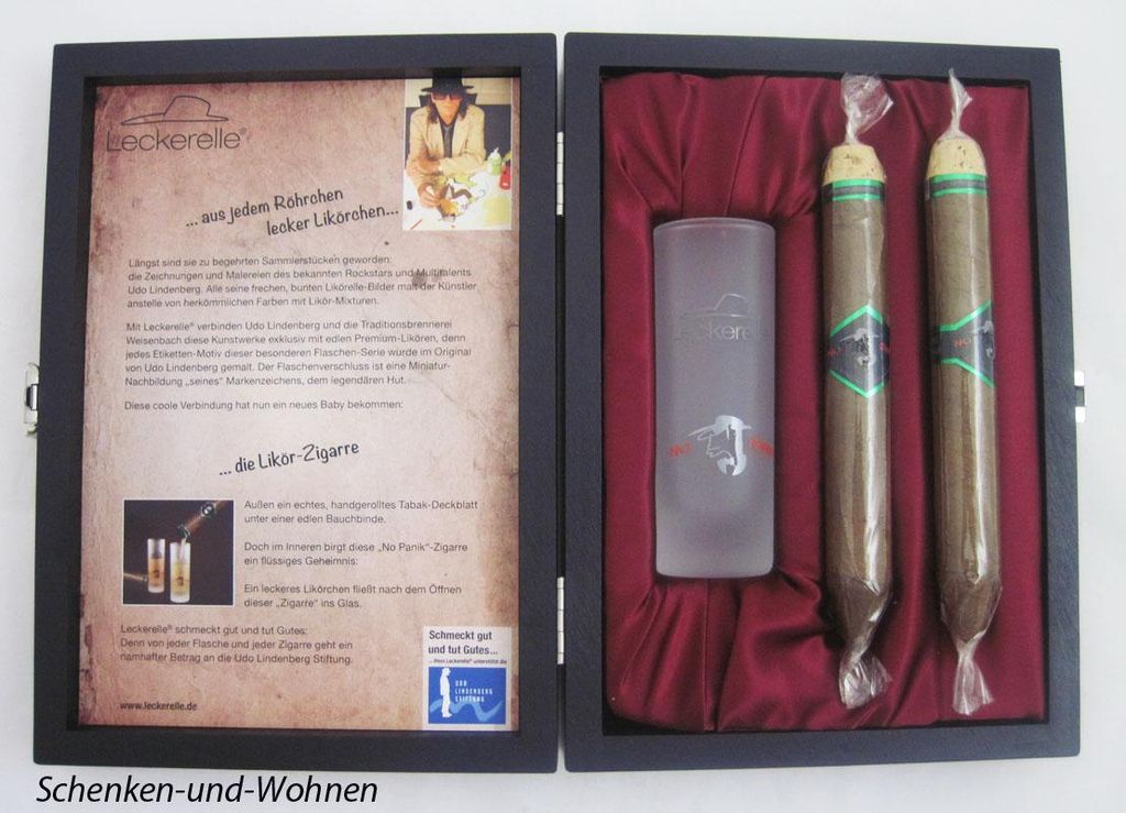 Leckerelle s Likör-Zigarren - Geschenk-Box No Panik 2 x 20 ml Eierlikör
