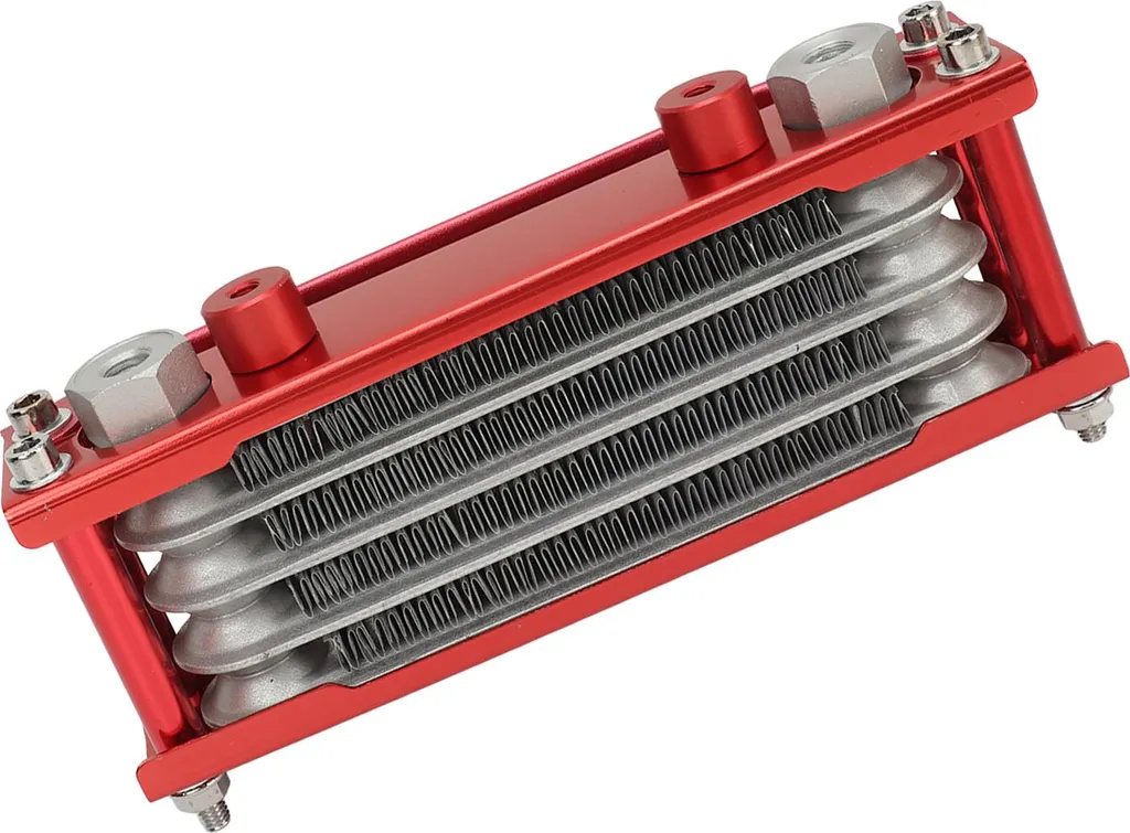 Set Radiatore Olio Moto 17 Pezzi Alluminio Rosso per Monkey 125cc-140cc