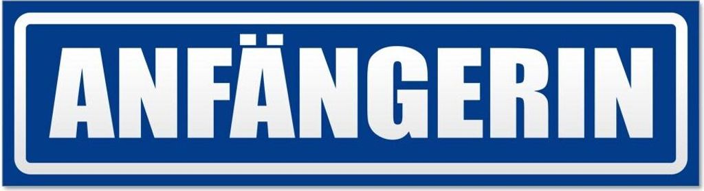 Kiwistar Anfängerin invertiert Magnetschild Schild magnetisch - 20cm Verkehrsblau - Magnetfolie für Auto PKW Kfz