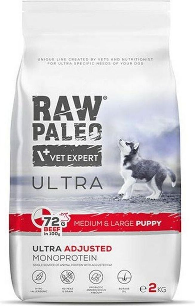 VetExpert Raw Paleo Rindfleisch Med&Large Puppy 2 kg