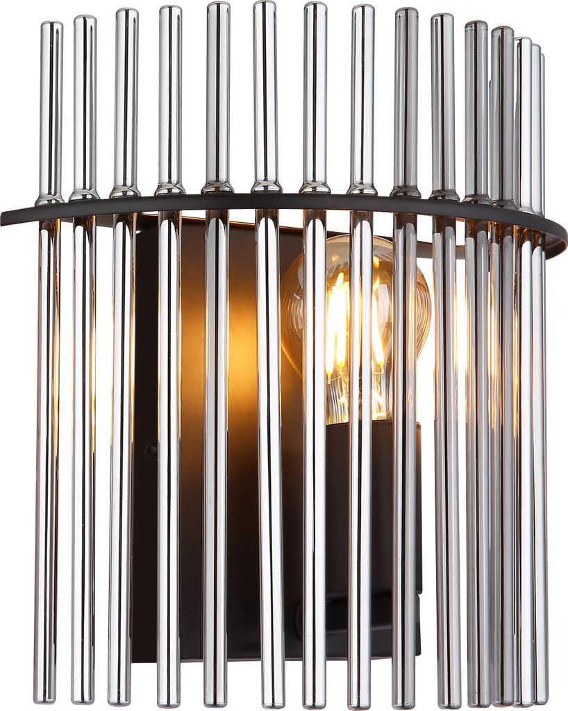 Globo Lighting Wandleuchte Metall schwarz matt, 1x E27 Produktbild 