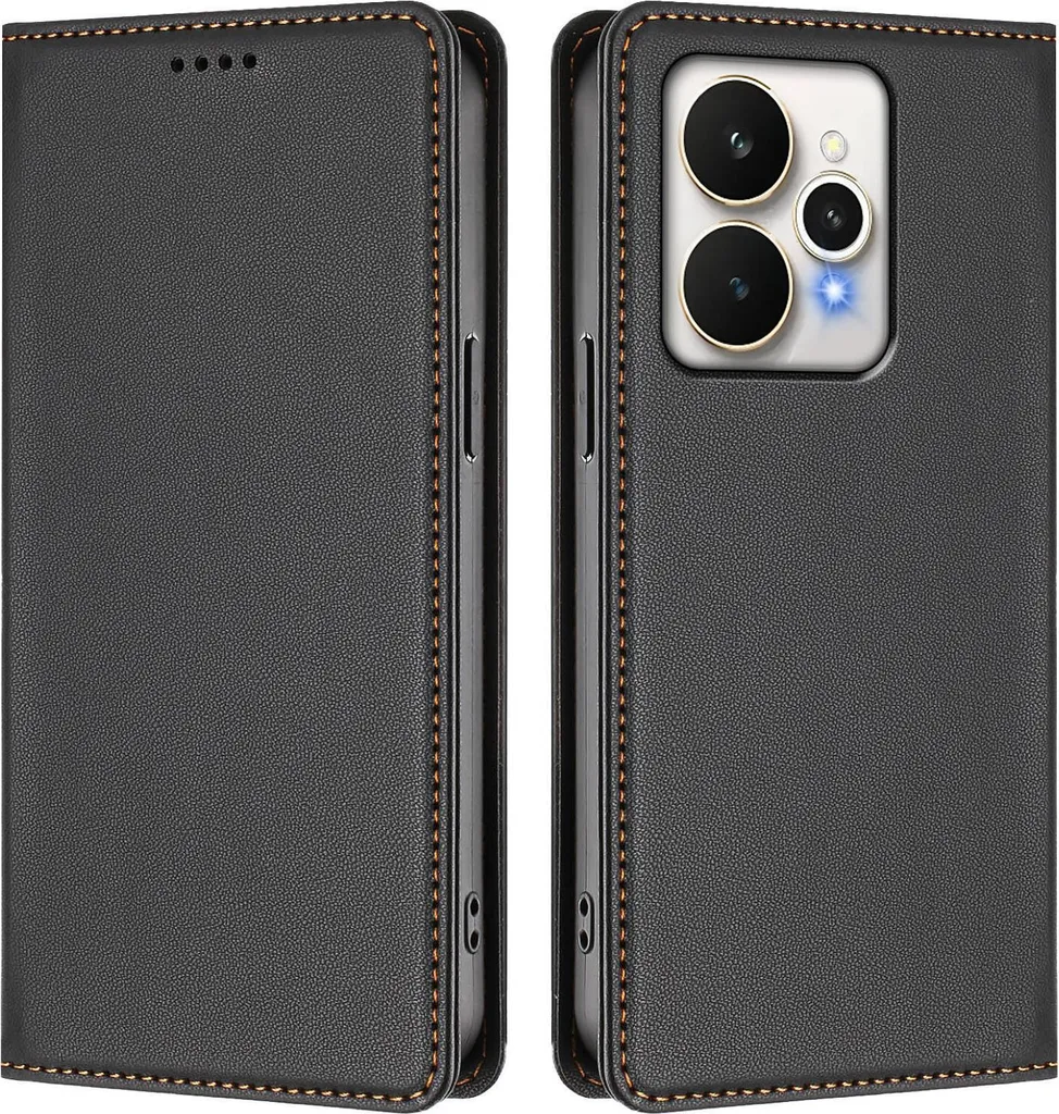Custodia Flip In Pelle PU Con Finestra E Chiusura Magnetica Per Tecno Spark 20 Pro 5G, Porta Carte, Nero - 2