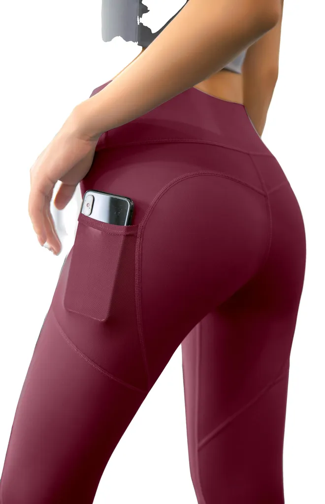 Pantalon Legging Femme Rouge XXL à Taille Élastique Haute Qualité