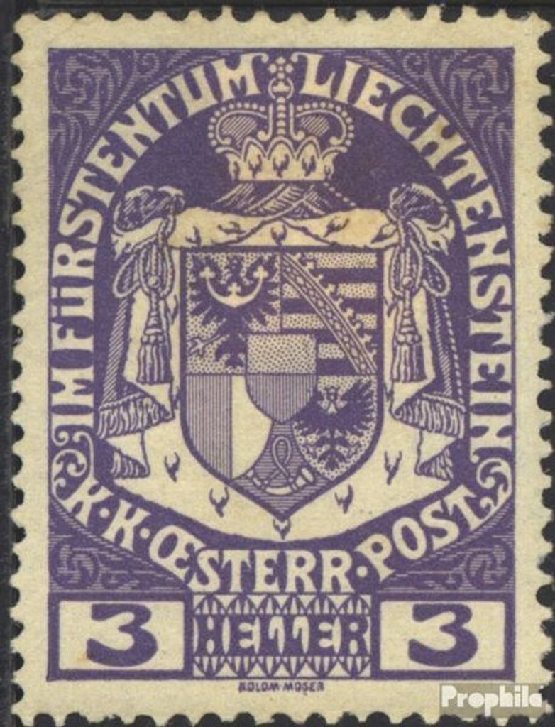 Briefmarken Liechtenstein 1917 Mi 4 gestempelt Freimarke