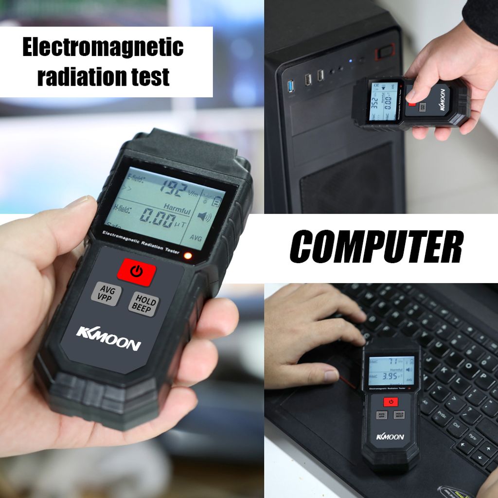 Detektor für nukleare elektromagnetische Strahlung mit LCD-Anzeige BR-9B EMF-Messgerät für Umweltprüfungen digitaler Magnetfelddetektor Geigerzähler-Lonisierungsstrahlungstester Strahlenschutz 
