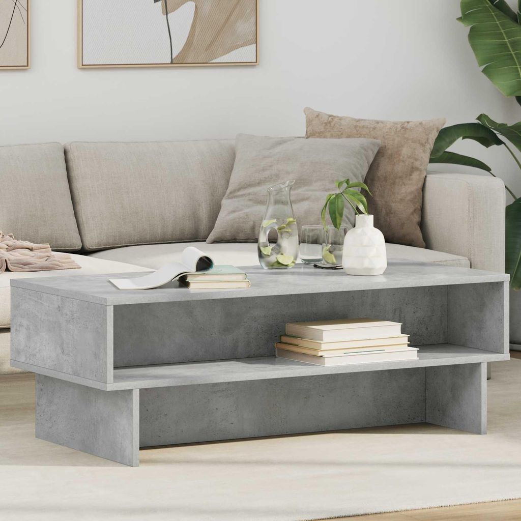 Maison Exclusive - Couchtisch Beton Grau 100 x 46 x 35 cm Holzwerkstoff