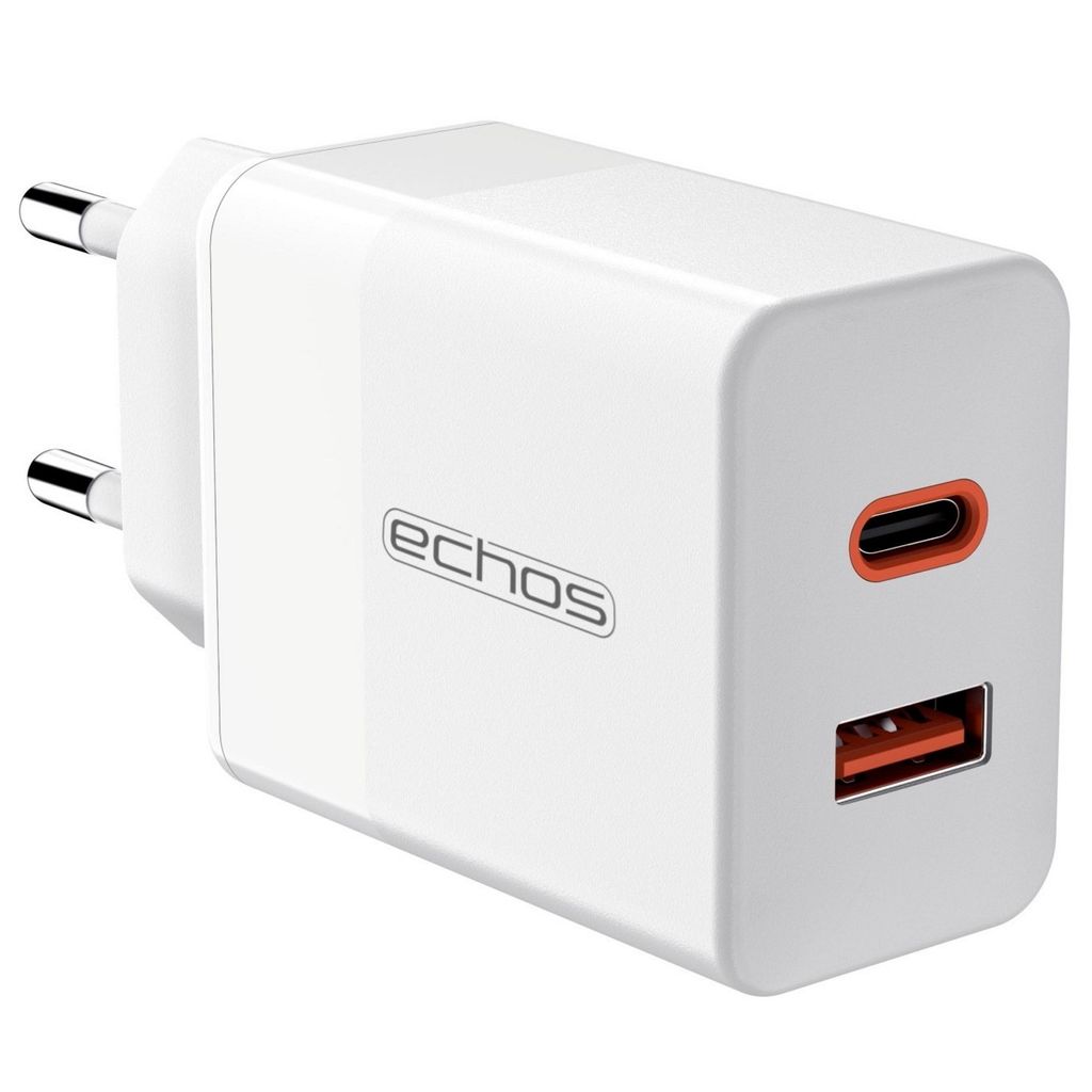 Caricatore rapido Echos 33W doppia porta USB-C + USB-A | Immagine del prodotto 