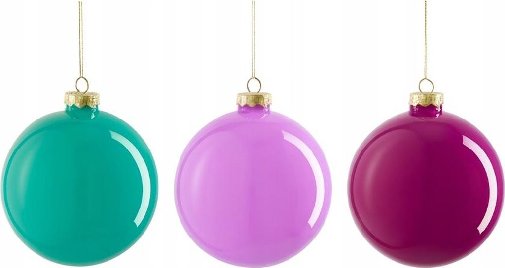Glatte Glaskugel Weihnachtsbaum lebendige Farben 8cm 1pc