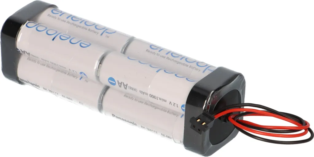Pack d'accus eneloop 9,6V 2000mAh F2x2x2 pour cellule Graupner AA