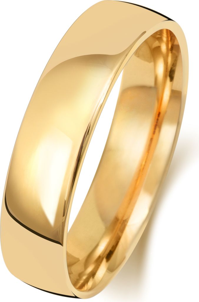 9 Karat (375) Gold 5mm Slight Court Form Herren/Damen - Trauring/Ehering/Hochzeitsring, 60 (19.1); TRS151199KYRSS