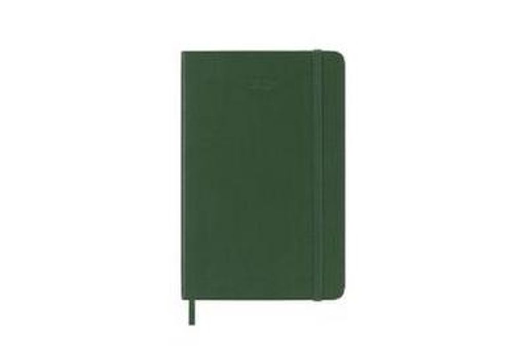 Moleskine 12 Monate Wochen Notizkalender 2024, Pocket/A6, 1 Wo = 1 Seite, Rechts Linierte Seite, Weicher Einband, Myrtengrün
